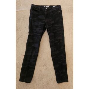 Dark Grey and Black Camo Skinny Jeans